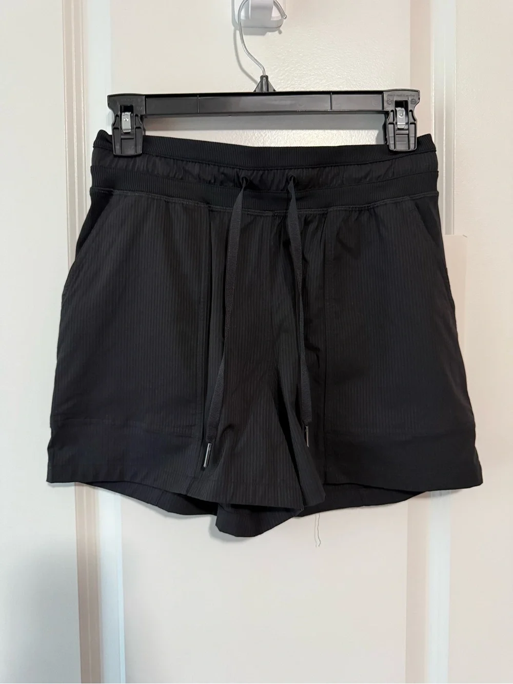 lululemon athletica Black Ribbed Drawstring Athletic Shorts